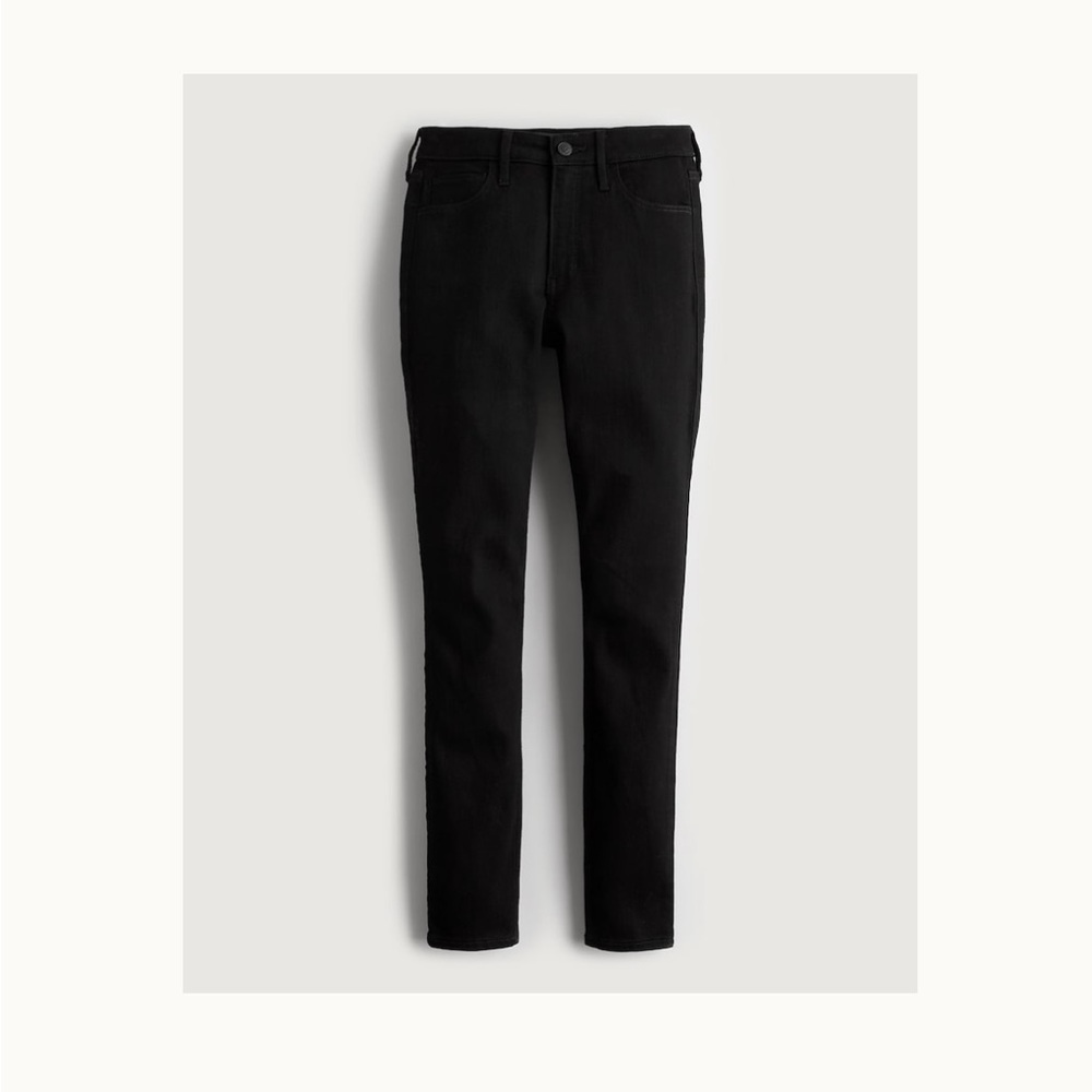 High-Rise Black Super Skinny Jeans